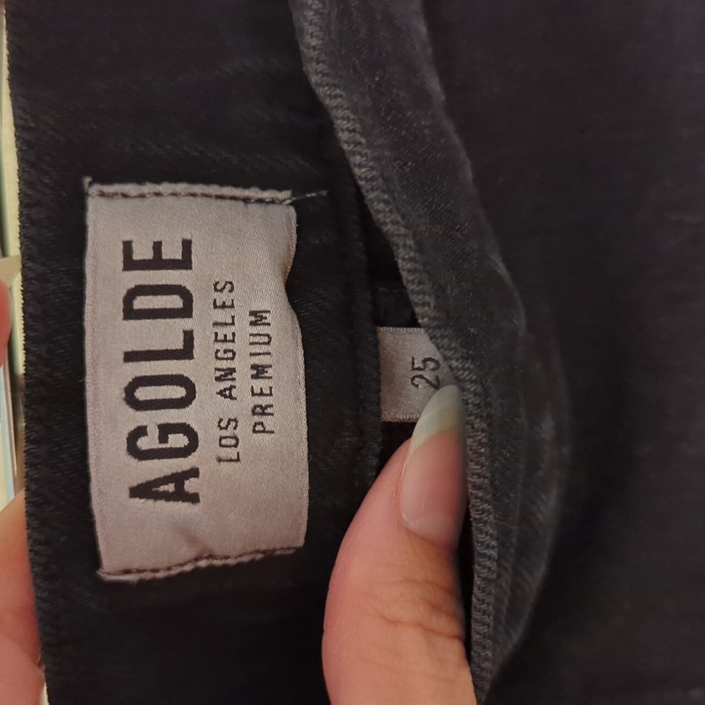 Agolde black double zip mini skirt sz25 - Picture 6 of 11